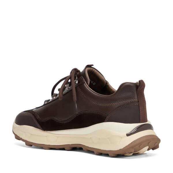 Kahverengi Hakiki Deri Erkek Sneaker - E26S1AY57822-A24 - 4