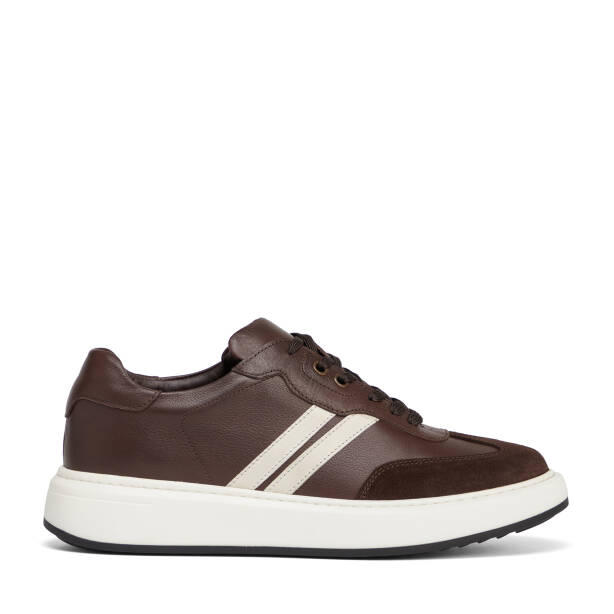 Kahverengi Hakiki Deri Erkek Sneaker - E26S1AY57841-A24 - 1