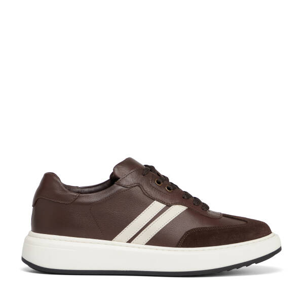 Kahverengi Hakiki Deri Erkek Sneaker - E26S1AY57841-A24 - 1