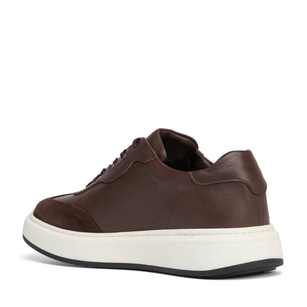 Kahverengi Hakiki Deri Erkek Sneaker - E26S1AY57841-A24 - 4