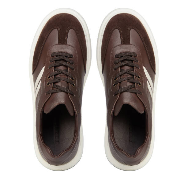 Kahverengi Hakiki Deri Erkek Sneaker - E26S1AY57841-A24 - 5