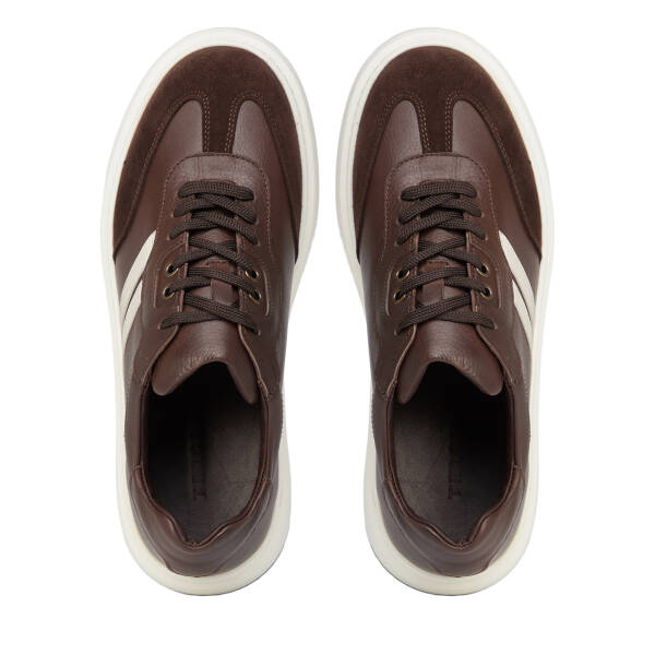 Kahverengi Hakiki Deri Erkek Sneaker - E26S1AY57841-A24 - 5