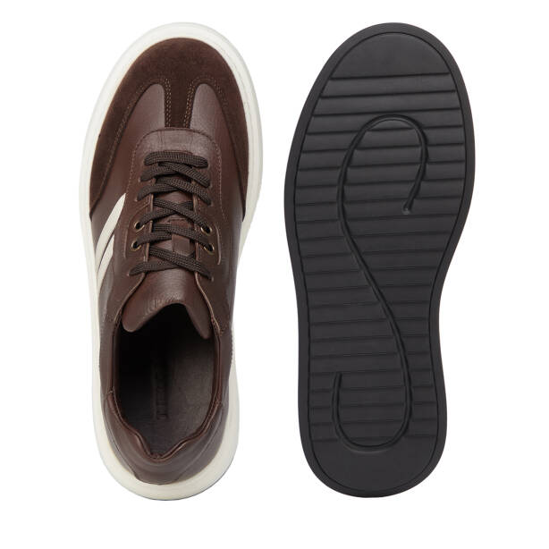 Kahverengi Hakiki Deri Erkek Sneaker - E26S1AY57841-A24 - 6