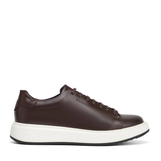 Kahverengi Hakiki Deri Erkek Sneaker - E26S1AY57842-A24 