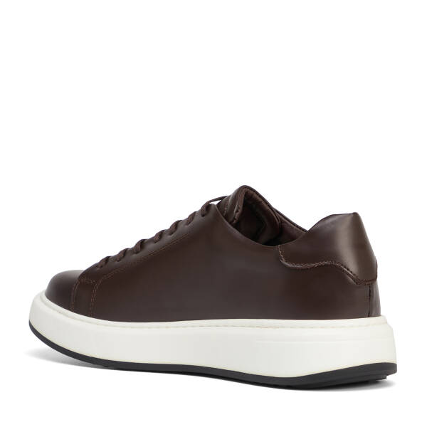 Kahverengi Hakiki Deri Erkek Sneaker - E26S1AY57842-A24 - 4