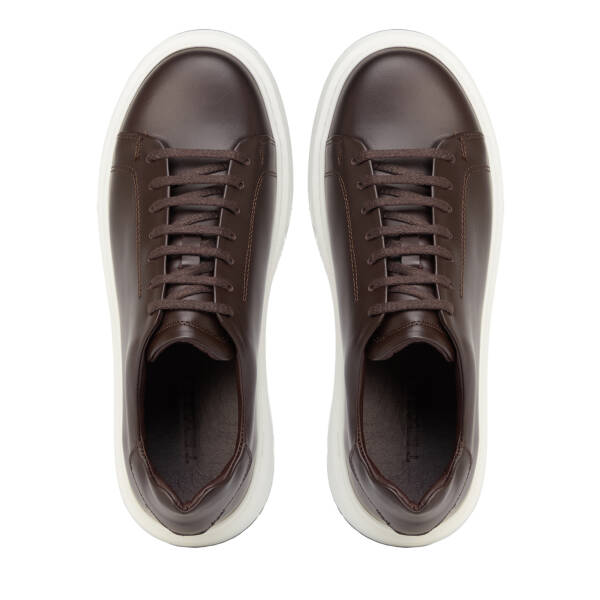 Kahverengi Hakiki Deri Erkek Sneaker - E26S1AY57842-A24 - 5