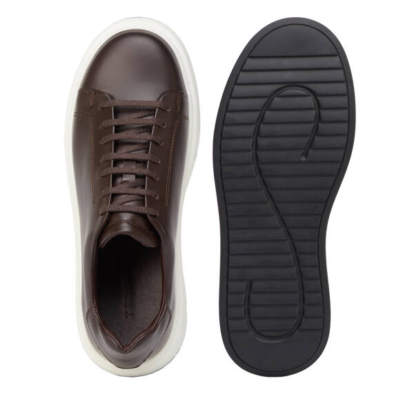 Kahverengi Hakiki Deri Erkek Sneaker - E26S1AY57842-A24 - 6