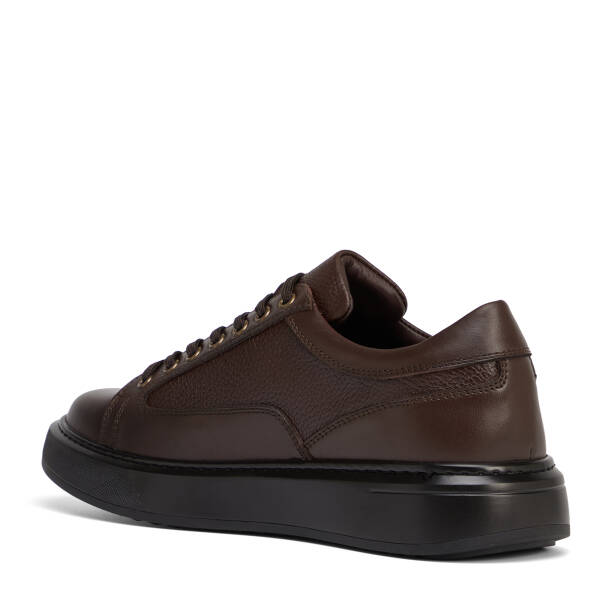 Kahverengi Hakiki Deri Erkek Sneaker - E26S1AY57843-A24 - 4