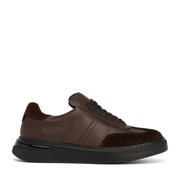 Kahverengi Hakiki Deri Erkek Sneaker - E26S1AY57846-A24 - 1