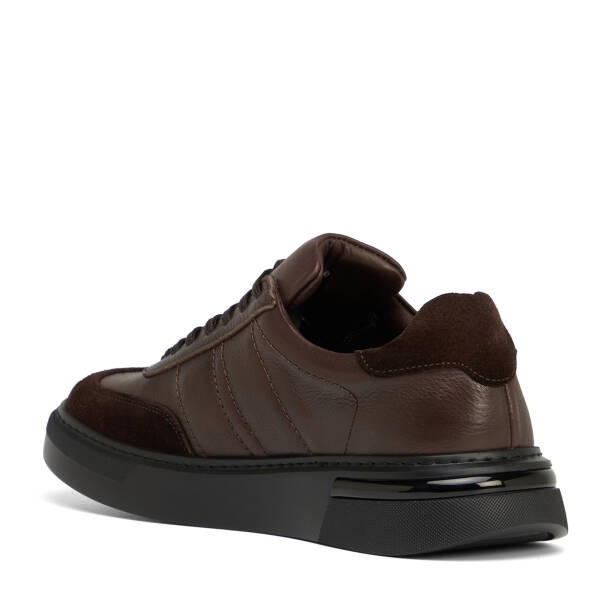 Kahverengi Hakiki Deri Erkek Sneaker - E26S1AY57846-A24 - 4