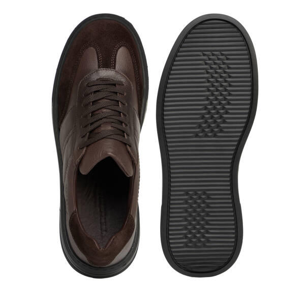 Kahverengi Hakiki Deri Erkek Sneaker - E26S1AY57846-A24 - 5