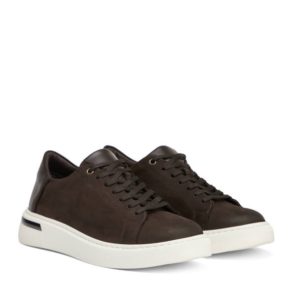 Kahverengi Hakiki Deri Erkek Sneaker - E26S1AY57847-A39 - 2