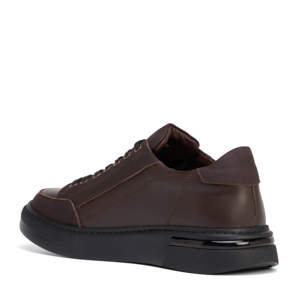 Kahverengi Hakiki Deri Erkek Sneaker - E26S1AY57848-A24 - 4