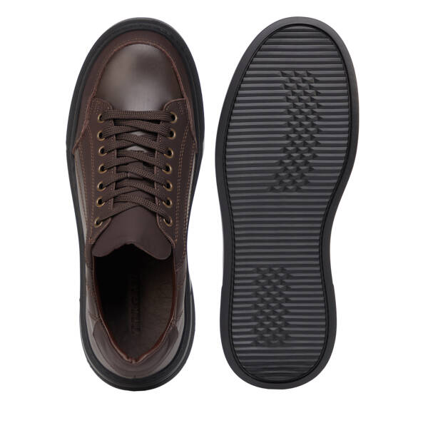 Kahverengi Hakiki Deri Erkek Sneaker - E26S1AY57848-A24 - 6