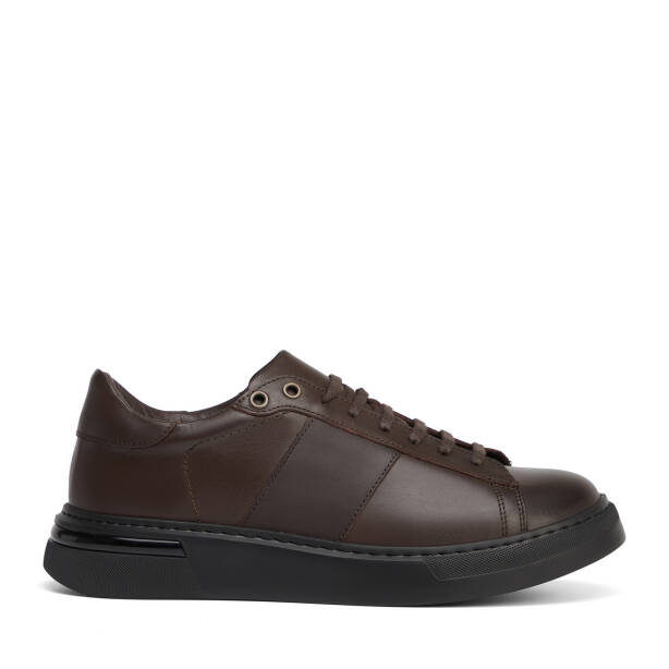 Kahverengi Hakiki Deri Erkek Sneaker - E26S1AY57849-A24 