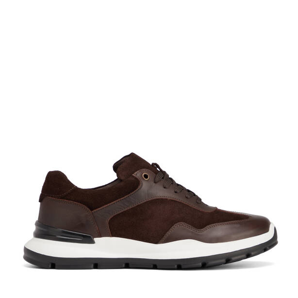 Kahverengi Hakiki Deri Erkek Sneaker - E26S1AY57851-A24 