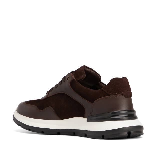 Kahverengi Hakiki Deri Erkek Sneaker - E26S1AY57851-A24 - 4