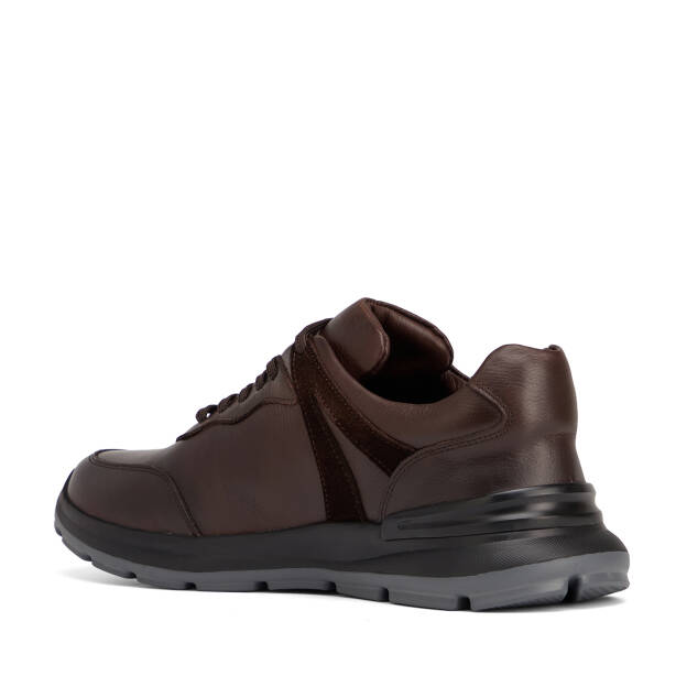 Kahverengi Hakiki Deri Erkek Sneaker - E26S1AY57854-A24 - 4