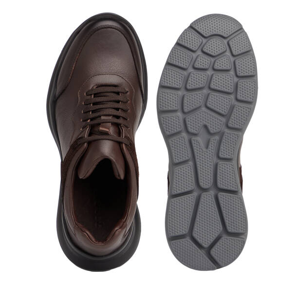 Kahverengi Hakiki Deri Erkek Sneaker - E26S1AY57854-A24 - 5