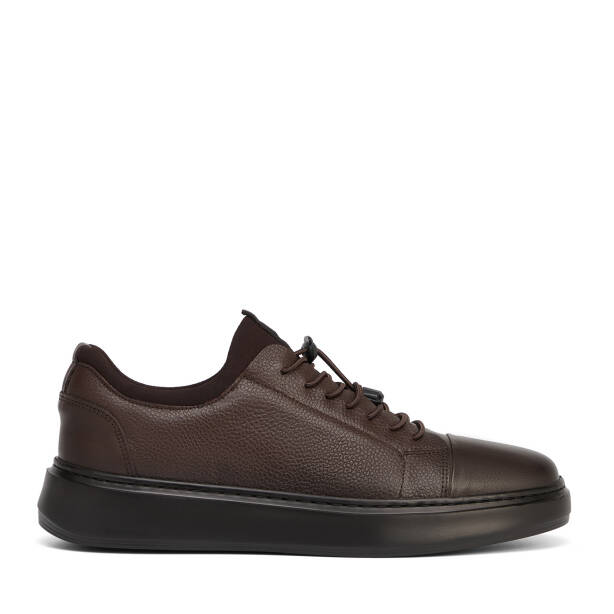 Kahverengi Hakiki Deri Erkek Sneaker - E26S1AY57876-A24 - 1