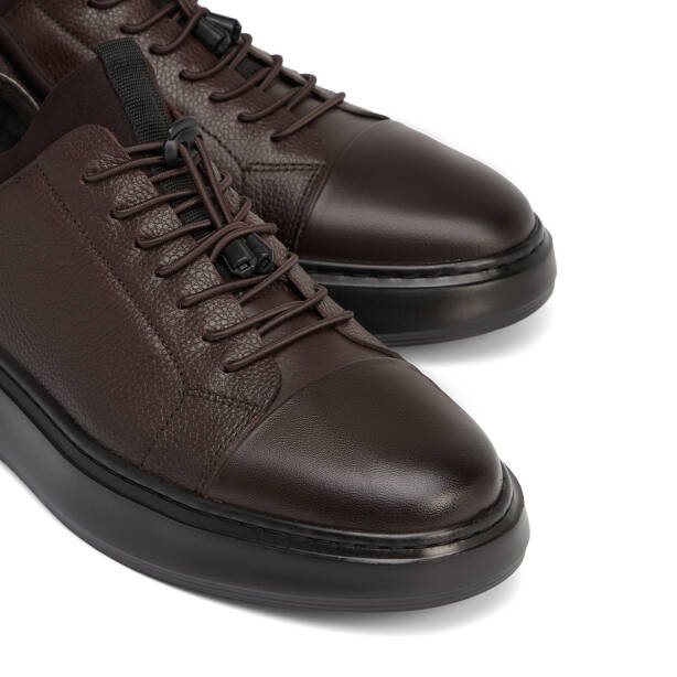 Kahverengi Hakiki Deri Erkek Sneaker - E26S1AY57876-A24 - 3