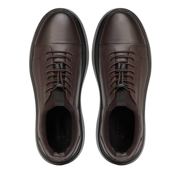 Kahverengi Hakiki Deri Erkek Sneaker - E26S1AY57876-A24 - 5