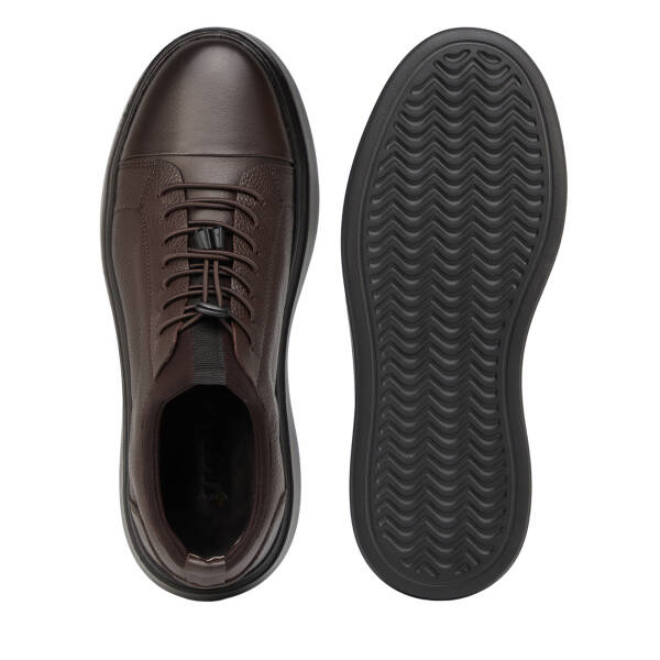 Kahverengi Hakiki Deri Erkek Sneaker - E26S1AY57876-A24 - 6