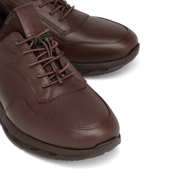 Kahverengi Hakiki Deri Erkek Sneaker - E26S1AY57878-A24 - 3
