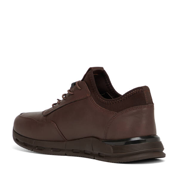 Kahverengi Hakiki Deri Erkek Sneaker - E26S1AY57878-A24 - 4