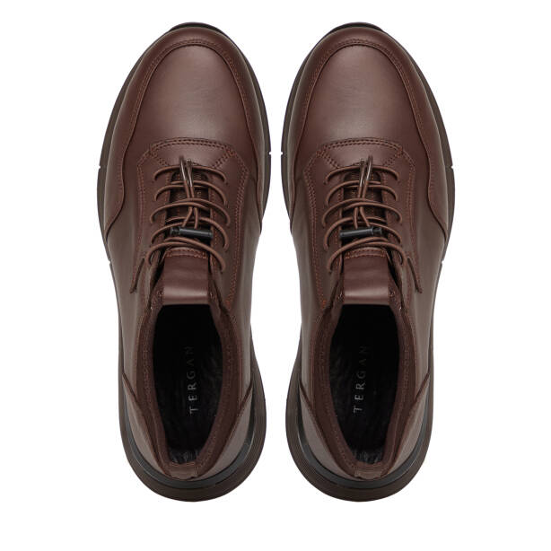 Kahverengi Hakiki Deri Erkek Sneaker - E26S1AY57878-A24 - 5