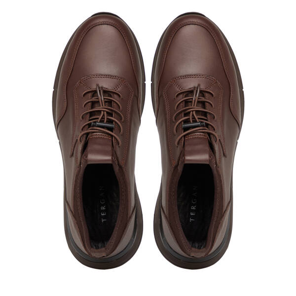 Kahverengi Hakiki Deri Erkek Sneaker - E26S1AY57878-A24 - 5