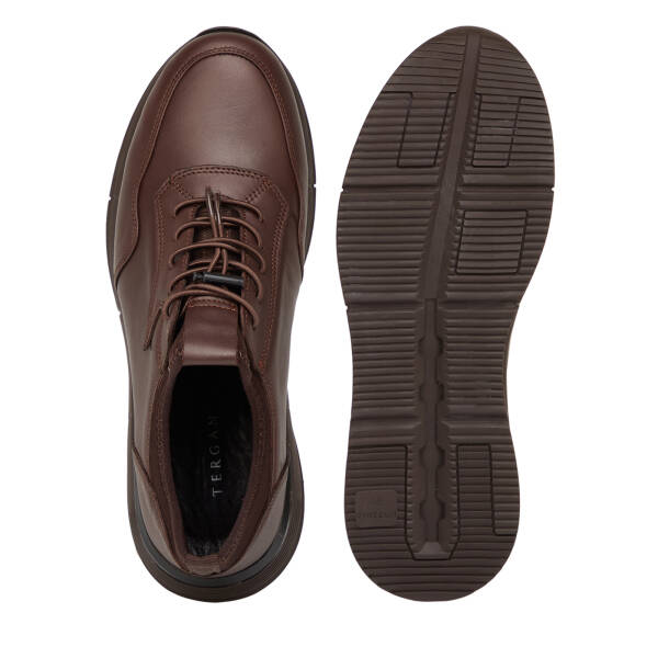 Kahverengi Hakiki Deri Erkek Sneaker - E26S1AY57878-A24 - 6