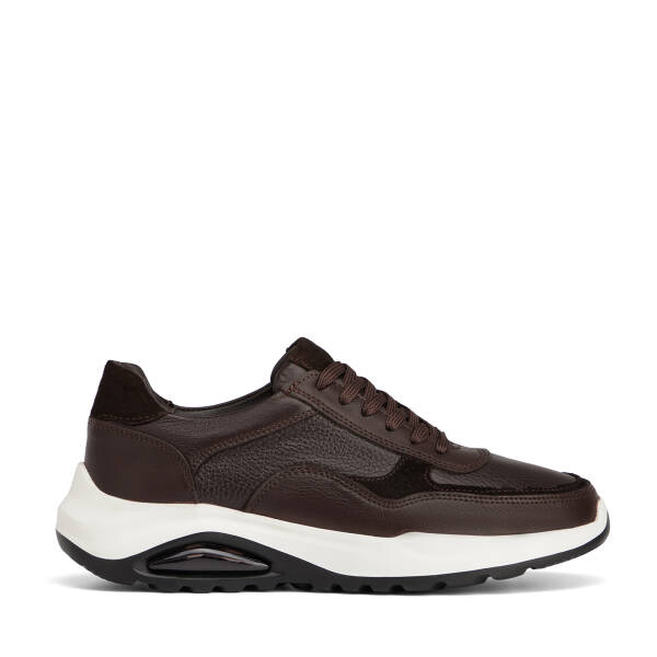 Kahverengi Hakiki Deri Erkek Sneaker - E26S1AY57902-A24 - 1