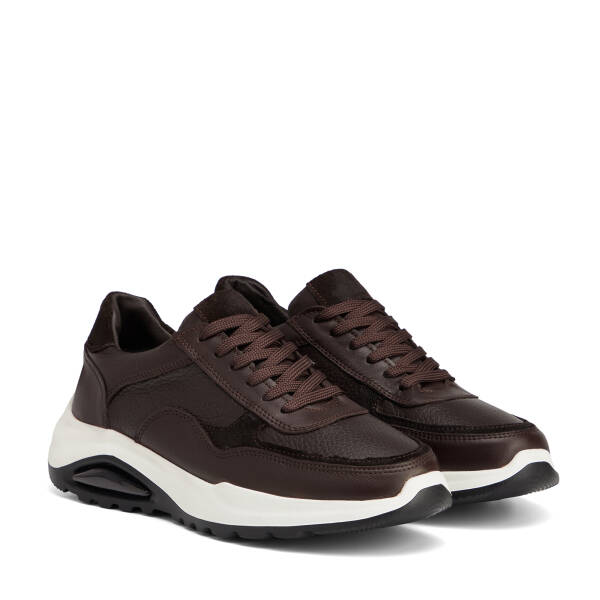 Kahverengi Hakiki Deri Erkek Sneaker - E26S1AY57902-A24 - 2