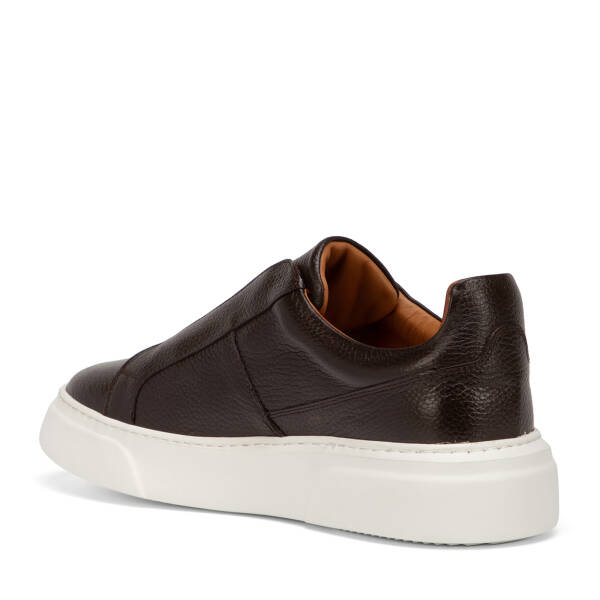 Kahverengi Hakiki Deri Erkek Sneaker - E4MEAY057783-A42 - 4