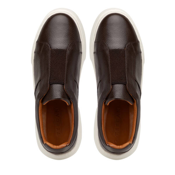 Kahverengi Hakiki Deri Erkek Sneaker - E4MEAY057783-A42 - 5