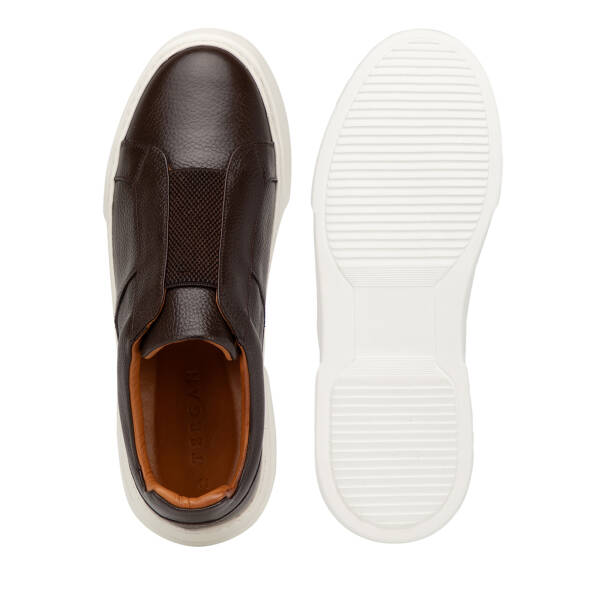 Kahverengi Hakiki Deri Erkek Sneaker - E4MEAY057783-A42 - 6