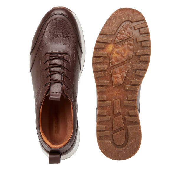 Kahverengi Hakiki Deri Erkek Sneaker - E4MEAY057787-A24 - 6