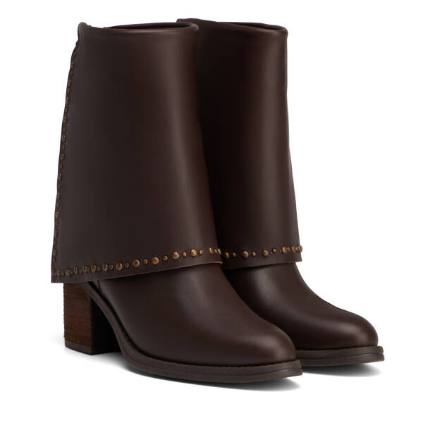 Kahverengi Hakiki Deri Kadın Bot - K26K1BT68770-A24 - 2