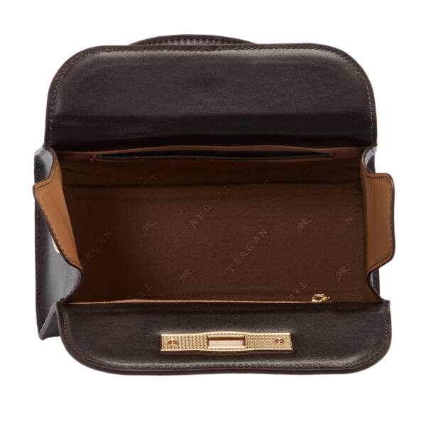 Kahverengi Hakiki Deri Kadın Çapraz Askılı Çanta - S25K1BC80473-D06 - 4