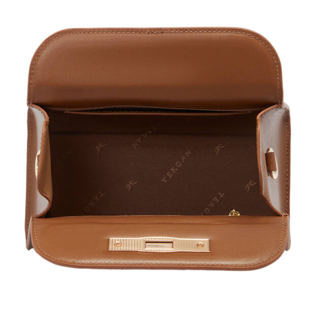 Kahverengi Hakiki Deri Kadın Çapraz Askılı Çanta - S25K1BC80473-V9K - 4