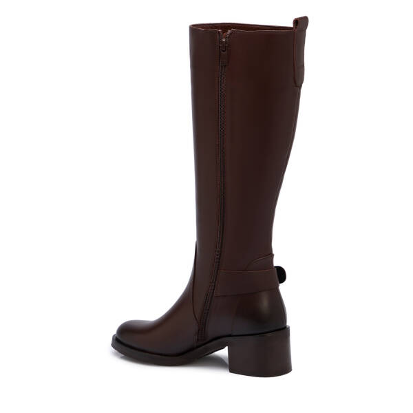 Kahverengi Hakiki Deri Kadın Çizme - K25K1CM68284-A24 - 3