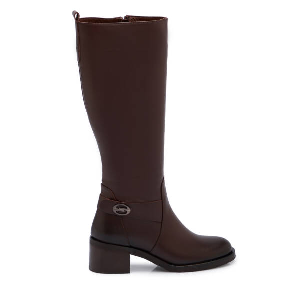 Kahverengi Hakiki Deri Kadın Çizme - K25K1CM68284-A24 - 1