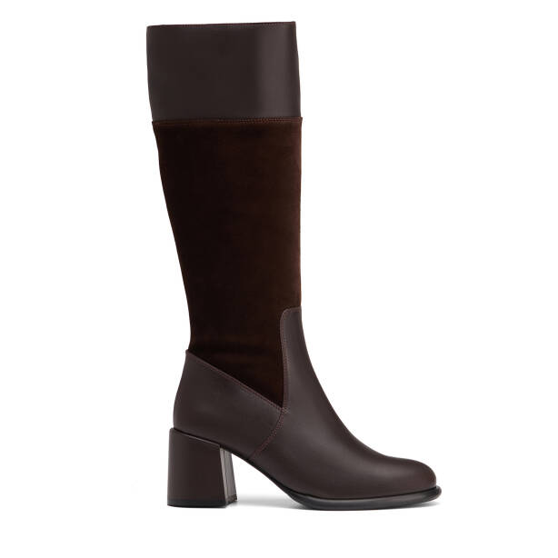 Kahverengi Hakiki Deri Kadın Çizme - K26K1CM68712-F56 