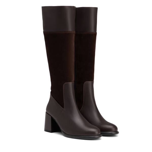Kahverengi Hakiki Deri Kadın Çizme - K26K1CM68712-F56 - 2