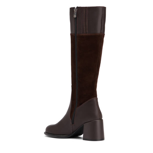 Kahverengi Hakiki Deri Kadın Çizme - K26K1CM68712-F56 - 3