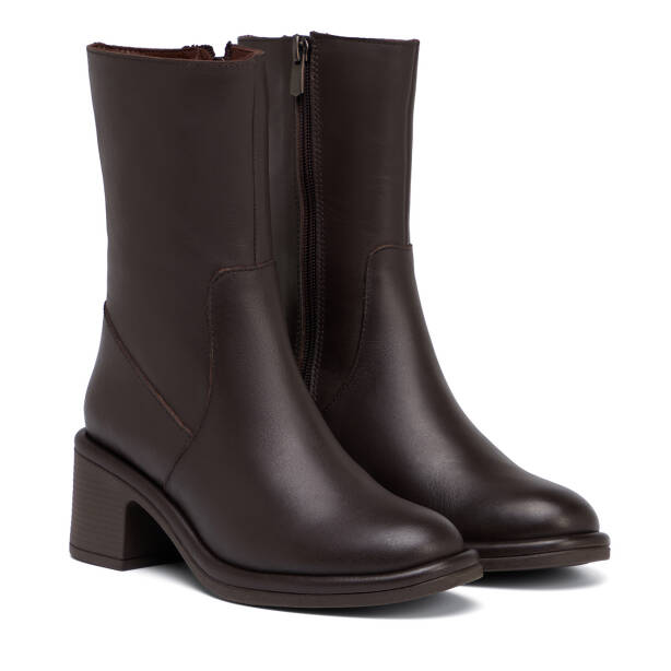 Kahverengi Hakiki Deri Kadın Çizme - K26K1CM68814-A24 - 2