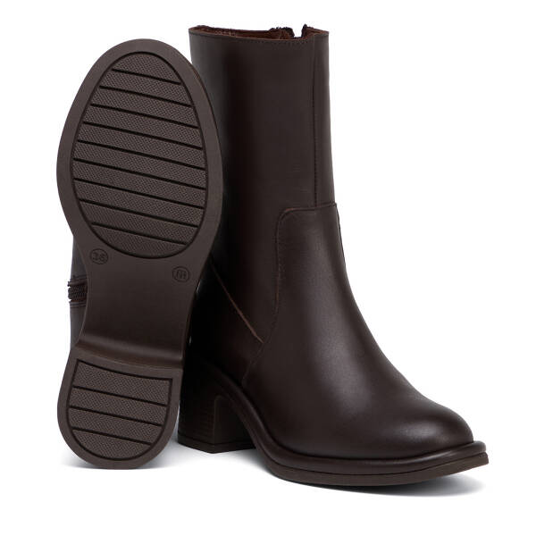 Kahverengi Hakiki Deri Kadın Çizme - K26K1CM68814-A24 - 4