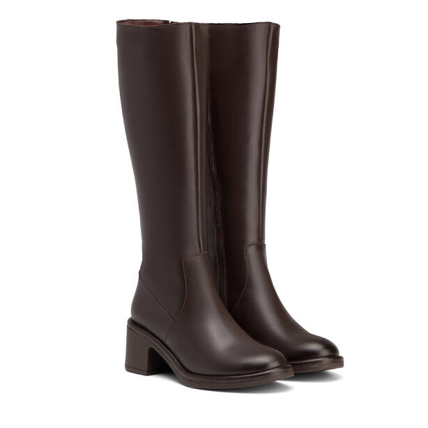 Kahverengi Hakiki Deri Kadın Çizme - K26K1CM68815-A24 - 2