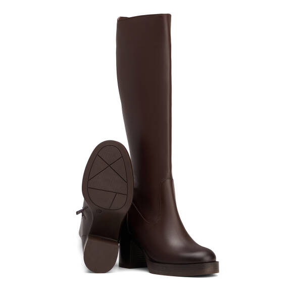 Kahverengi Hakiki Deri Kadın Çizme - K26K1CM68894-A24 - 4